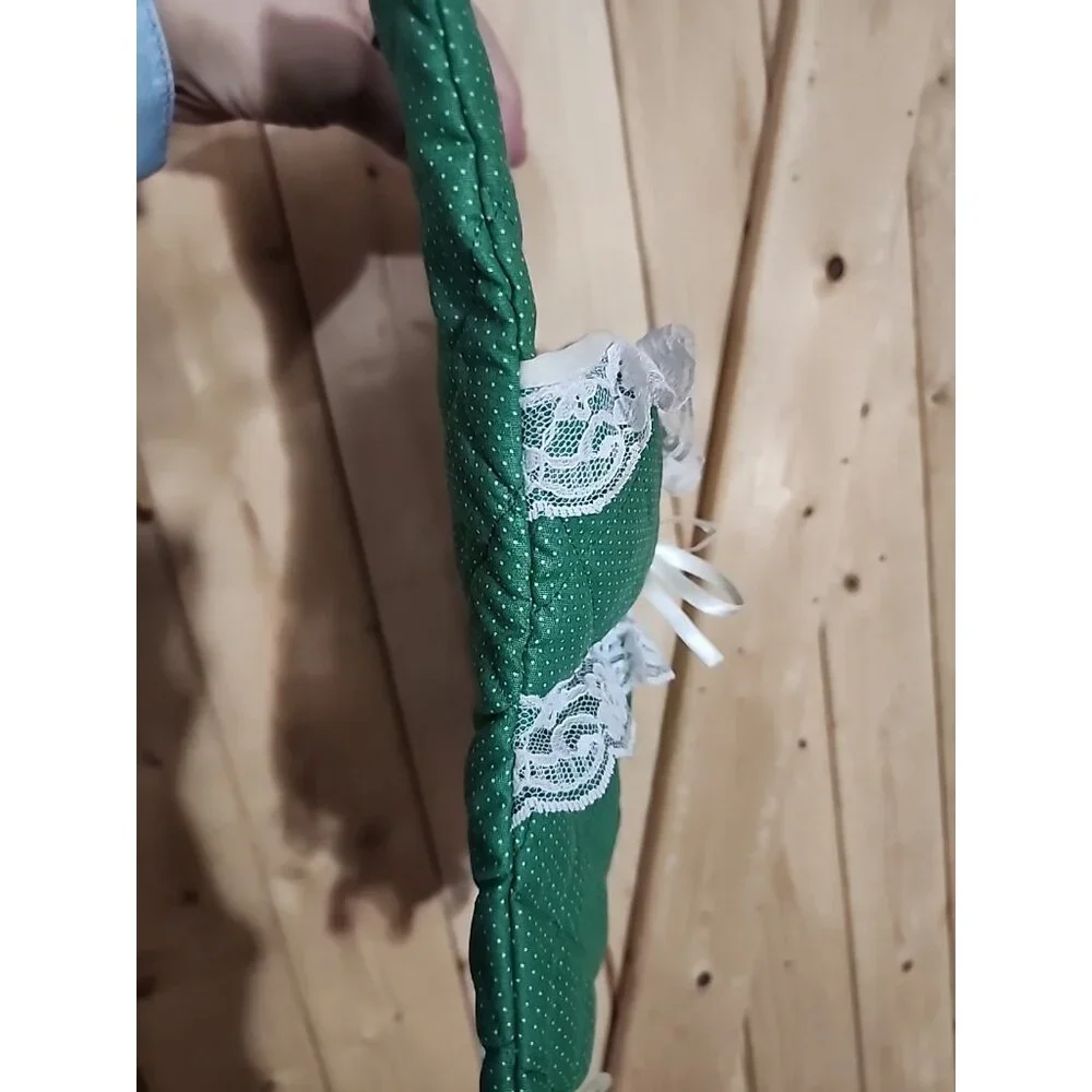 Vintage Handmade Novelty Lingerie Inspired Clothes Pin Bag Hanging with Garters